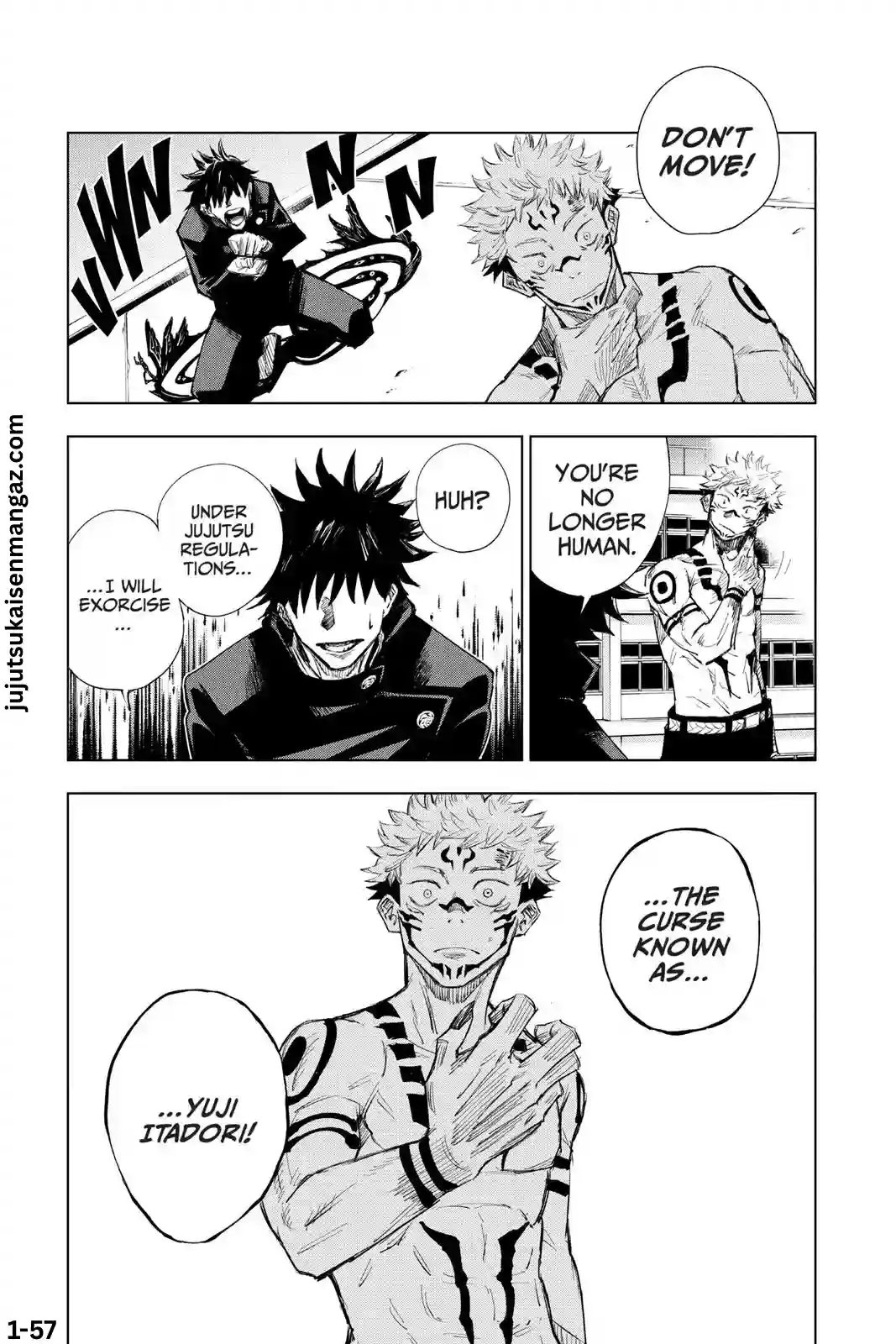 Jujutsu Kaisen manga Chapter 1 page 57