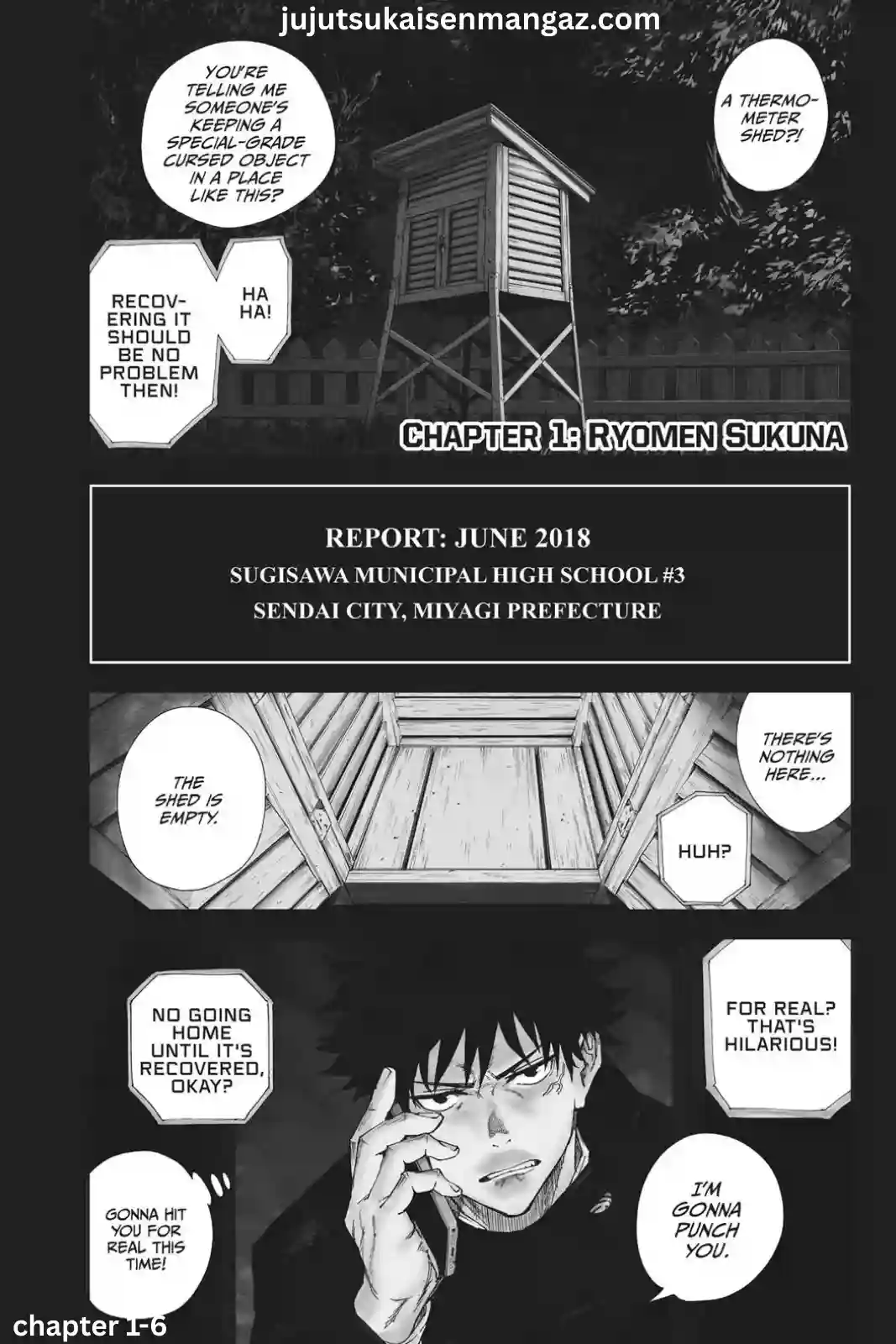 Jujutsu Kaisen manga Chapter 1 page 6