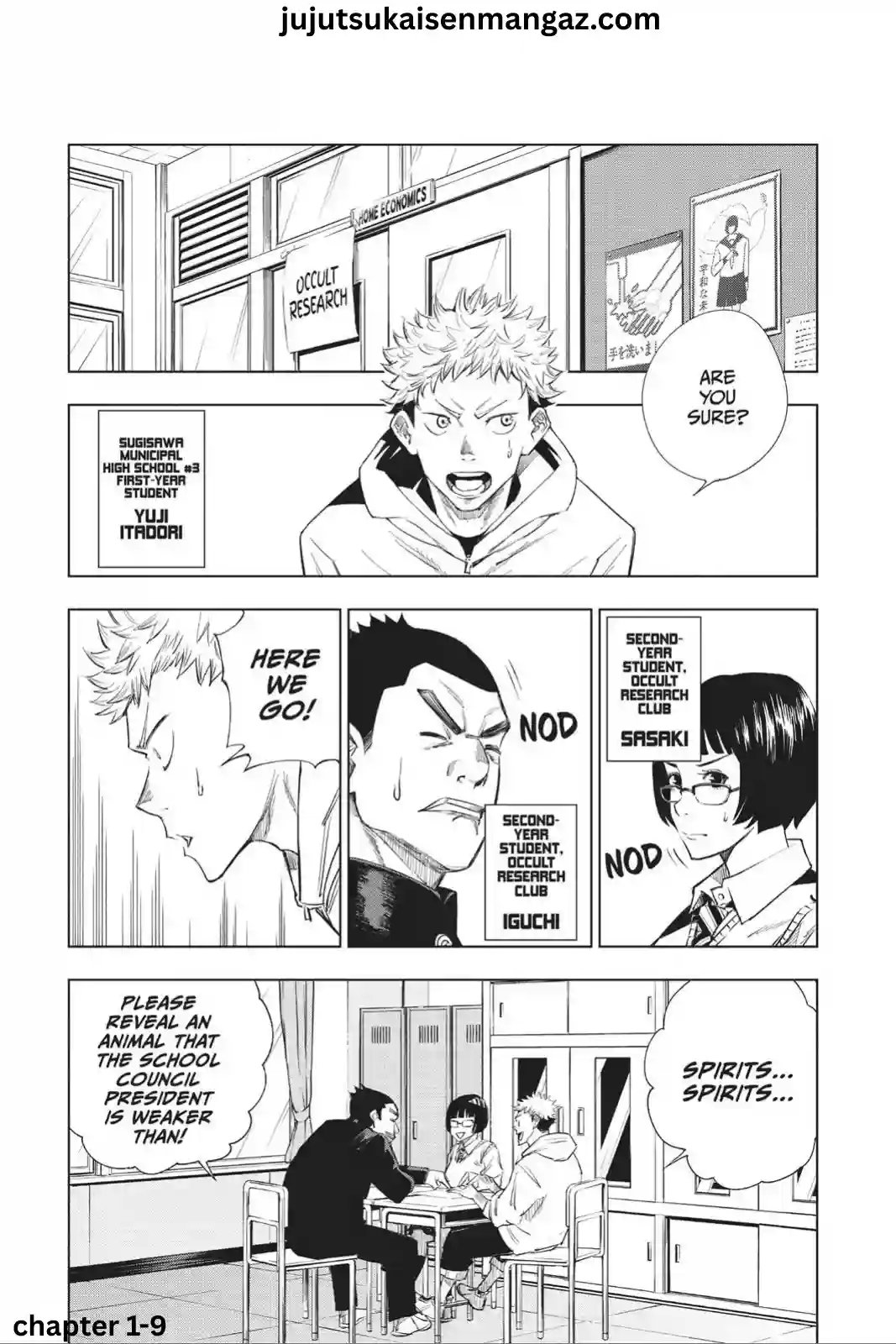 Jujutsu Kaisen manga Chapter 1 page 9