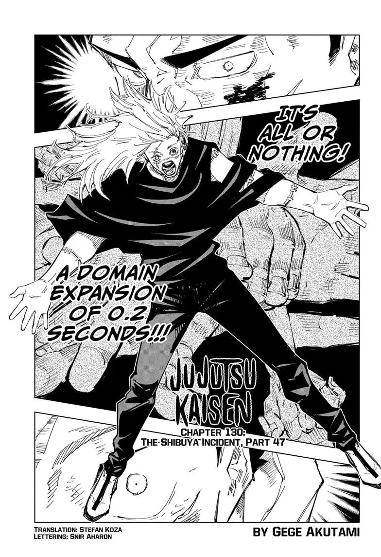 Jujutsu Kaisen Manga Chapter 130 page 1