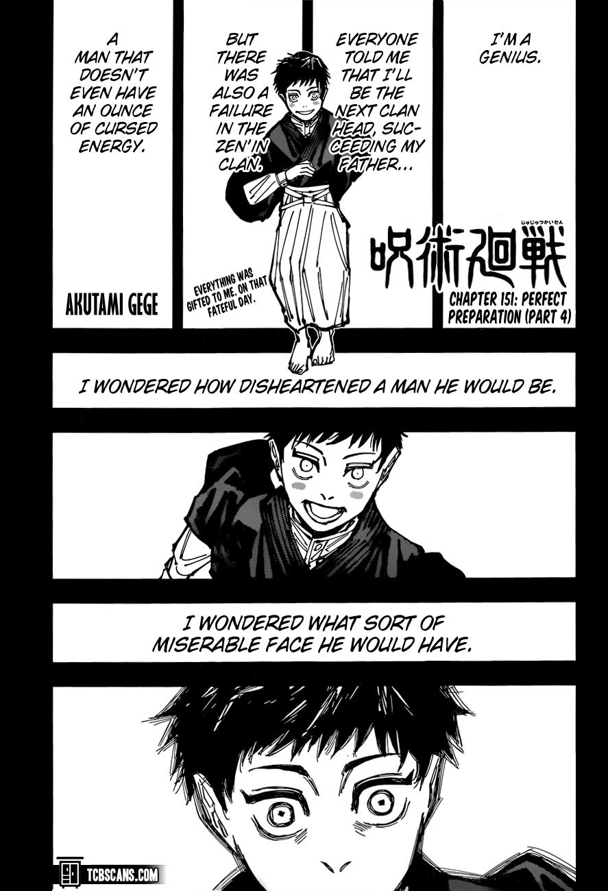 Jujutsu Kaisen Manga Chapter 151 Page 1